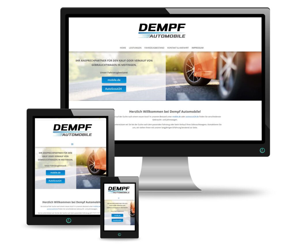 Ansicht Webdesign Dempf Automobile