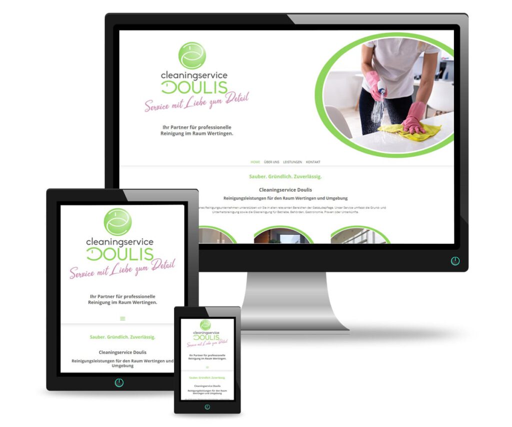 Ansicht Webdesign Cleaningservice Doulis